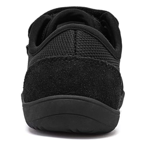 HOBIBEAR Kids Barefoot Shoes Minimalist | Zero Drop | Wide Width Fashion Sneaker Boys/Girls Toddler/Little/Big(A-Black, 10.5 Little Kid)