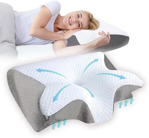 Almohada Cervicales y Cuello - Almohada Viscoelastica Antironquid...