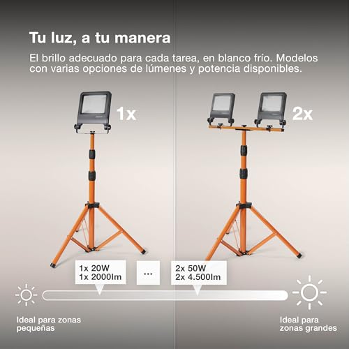 Reflector LED 2x50W OSRAM elimina sombras molestas en trabajos con trípode 6