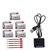 Material: material compuesto RFGTYH Batería LiPo de 3.7v 800mAh 25c + Cargador USB para SYMA X5C X5 X5SW X5HW X5HC para MJX X708 W RC Drone Quadcopter Repuestos de batería White