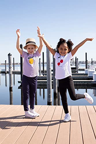 Brix Girls' Short-Sleeve T-Shirts 3-Pack Crew Neck Jersey Comfort Soft Graphic Tees.4