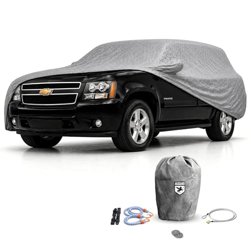 Image of Weatherproof Max SUV Cover & Warranty Compatible with Chevrolet 1995-1999 Tahoe 2 Door- Outdoor Cover Theft Cable Lock SUV Accessories Better Than Waterproof
