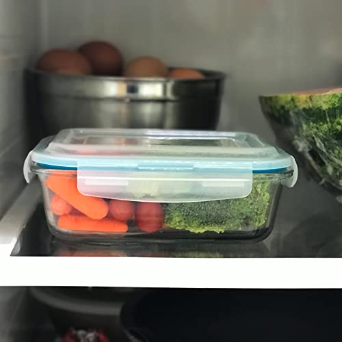 Conjunto 4 Potes Vidro Hermético Mantimento Marmita 1040ml (Branco)