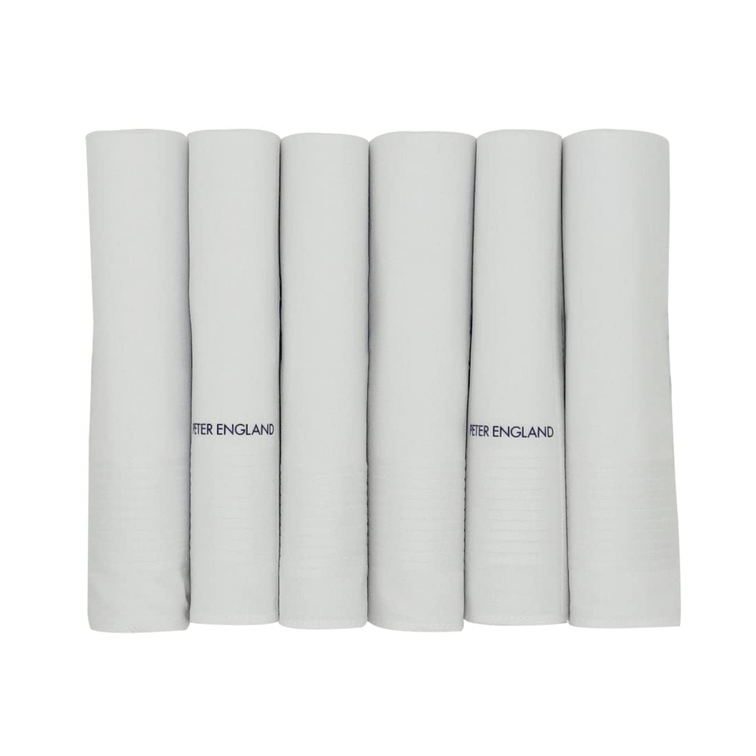 peter england Men's Cotton White Handkerchief (Pack of 6)-picture-47