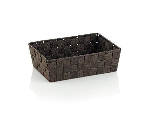 Kela 23023 Korb Alvaro 29,5x20,5x8,5cm aus Kunststoff in Braun, Plastik, 29,5 x 20,5 x 8,5 cm