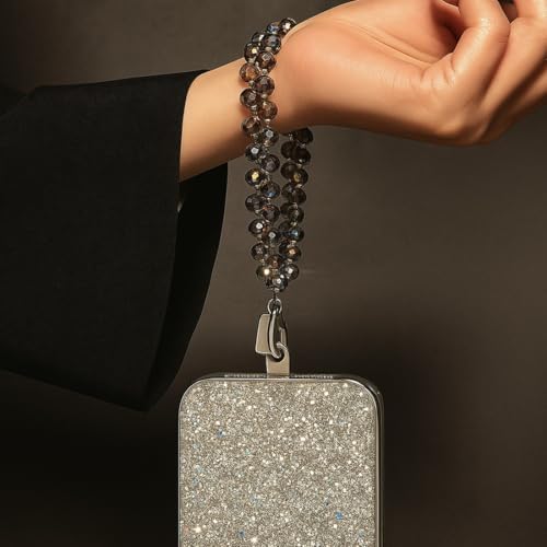 ZUWIJEQ Handykette Kurz Handgelenk Handy Anhänger Handyschmuck Handschlaufe Handyanhänger Kristall-Handgelenkband für Telefon, Handy-Anhänger-Kette, Schlüsselanhänger,Handy-Lanyard,Freisprech-Armband