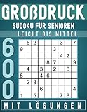 Großdruck Sudoku für Senioren: 600 Sudokus für Erwachsene von leicht bis mittel mit Lösungen, Rätselbuch Geschenk für Erwachsene und für Großeltern, opa. - Votoy's Art 