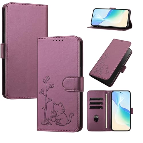Rfvzubemok Compatible with Itel A50C 4G,Compatible with Itel A50C 4G Flip Kickstand Magnetic-Closure Card Slot Protective Case SZS
