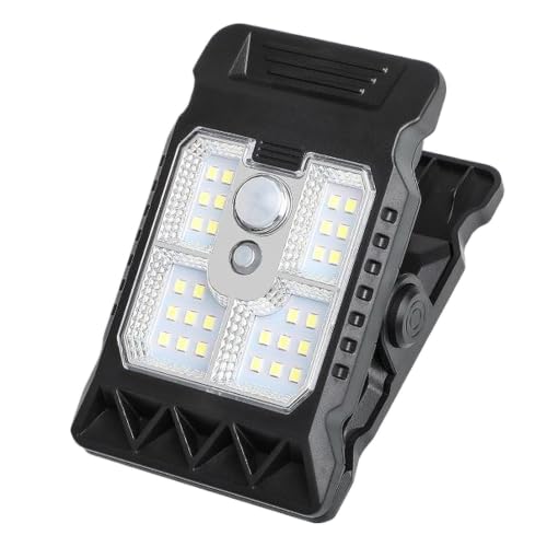 Luces solares con clip: sensor automático resistente a la intemperie, lámpara para de patio y garaje, herramienta de iluminación versátil para terraza de camping, accesorio de pared exterior so