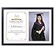 GraduationMall Schwarz A4 20x25cm Bilderrahmen für Dokumente Diplom-Zertifikats-Rahmen mit 2 Passepartouts Weißer Karton
