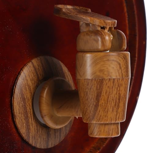 Miniatura 7 de Ounona 1. Barril De Madera De 1.5 Litros Barril De Cerveza Barril De Vino Barril De Envejecimiento Cubo De Almacenamiento De Cerveza Para Vino Licores Cerveza Y Amarillo Claro Con