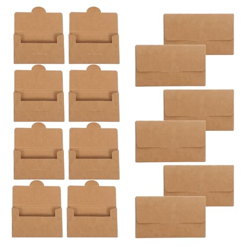 TOYZFRIENDY 30 Stück Kraftpapier Visitenkartenbox Stabile Kartenaufbewahrung mit Deckel für Büro und Geschäft Flexible Robuste Verpackung für Business Cards Praktische Kartenschachtel