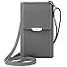 Produktbild WANYIG Frauen Brieftasche Cross-Body Tasche PU Leder Handy Schultertasche Kleine Damen Geldbörse Handy Mini-Tasche Kartenhalter UmhängetascheGrau