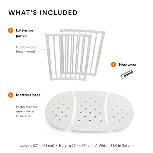 Stokke Sleepi Bed Extension, White - Convert Stokke Sleepi Mini Crib Into Stokke Sleepi Bed - Suitable For Children Up To 3 Years - Mattress Sold Separately - Extends Bed To 50 Inches #TOP2
