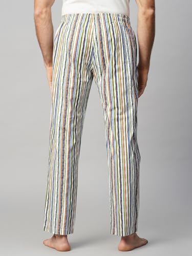 Image of Urban Scottish Men's Blue Checks Woven Cotton Pyjama with Side Pockets
