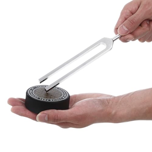 Image of Tuning Fork Activator for Healing Tuning Fork Black Rubber Activator Creates Minimal Nose and Sustained Sound