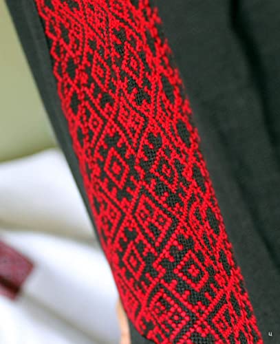 Rushnichok Vyshyvanka Men's - Embroidered Shirt - Black red Shirt - Ukrainian Ornaments - Linen Wedding Shirt3