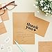 120 Pack Kraft Paper Thank You Cards with Envelopes - Bulk Thank You Cards for Wedding, Graduation, Baby Shower, Commerce (Heart Design, 3.5x5 In)