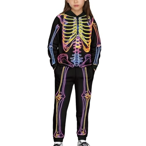 Boys Hoodie Pant Set for Kids Print Hooded Sweatshirt Sweatpant Suit 2 Piece Clothing Set