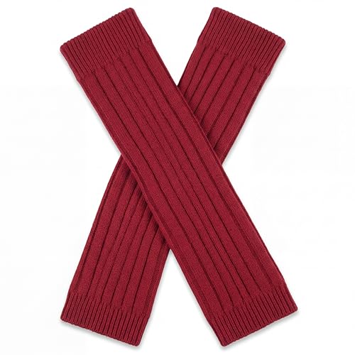 Image of Women's Cable Knit Leg Warmers - Ribbed Knee High Boot Socks for Winter, Layering & Dance Warmups