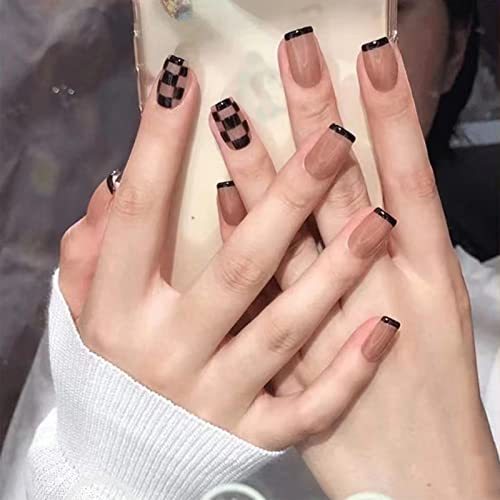 Press On Nails Long Coffin Bellarine Tapered full coverage glossy false Nails