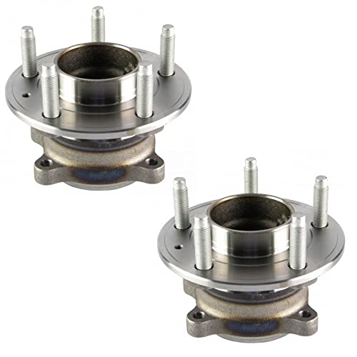 Image of TRQ 2 Piece Rear Wheel Bearing & Hub Assembly Set with ABS Sensor Compatible with 2014-2017 Buick Verano 2014-2015 Chevrolet Cruze 2013-2015 Volt