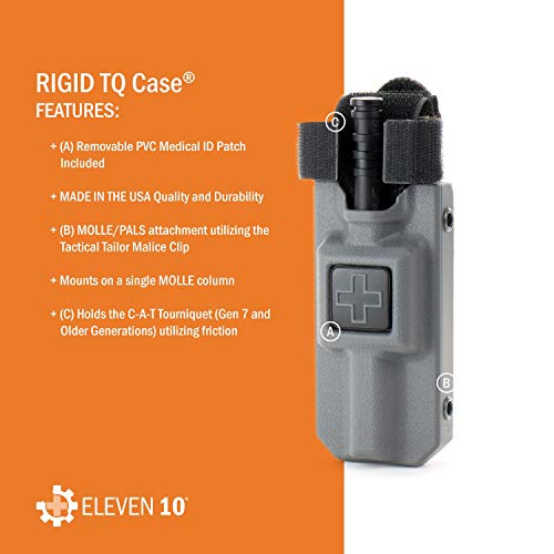 Eleven 10 Rigid TQ Case for C-A-T Tourniquet, Black, MOLLE Attachment - Thumbnail 2