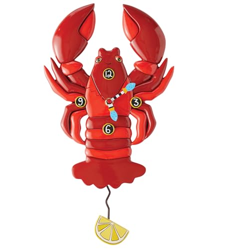 Enesco Allen Designs DaPinci Red Lobster Wall Clock - Battery