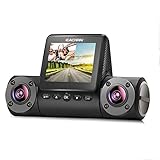 Car Camera, EACHPAI X200 Dual Dash Cam FHD 1080P 2'' Screen Car Dashboard Camera 270° Rotation, Sony Sensor, IR Night Vision, Motion Detection,Super Capacitor