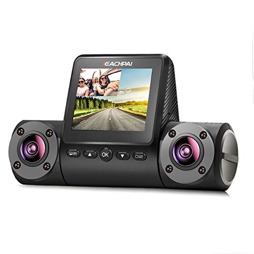 Dual Dash Cam, EACHPAI X200 Dash Camera for Cars 2'' FHD 1080P Dashboard Camera 270° Rotation with Sony Sensor, IR Night Vision, Loop Recording, Motion Detection,Super Capacitor