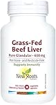 New Roots Herbal Grass-Fed Beef Liver 600mg, 30 Veg Capsules - Pure Glandular Supplement from New Zealand Cattle - Nutrient-Dense Source of Vitamins & Minerals - Non-GMO, Made in Canada
