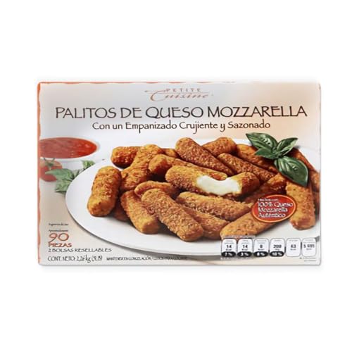 Listado de Congeladores los mejores 5. 44 Petite Cuisine Palitos Queso Mozzarella Empanizados 2.26kg (Congelado)
