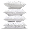 Phantoscope 18 x 18 Pillow Inserts Pack of 4 Outdoor Water Resistant Throw Pillow Inserts Hypoallergenic Square Decorative Couch Sham Cushion Stuffer 18 Inches