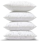 Phantoscope 18 x 18 Outdoor Pillow Inserts - Pack of 4 Outdoor Pillows Water Resistant Throw Pill...