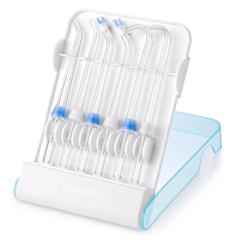 Image of Replacement Tips for Waterpik, Water Flosser Replacement Heads Parts for Waterpik Oral Irrigator(2 Classic Jet Tips + 2 Plaque Chaser Tips + 2 Implant Denture Tips + Storage Case Combo)