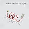 Anderson Plug Connection Cable, 50A Battery Quick Connector, Jumper Cable Connector with 10AWG Cable Trailer Winch Quick Connection Cable with Copper Ring. (3M)