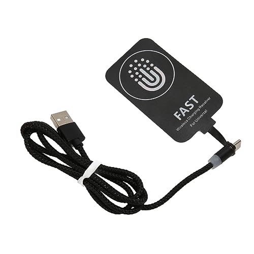 Type C Thin Charging Receiver, Type C Qi Magnetic & Charger Receiver for Pixel, A51/A40/A20E and Other USB C Devices