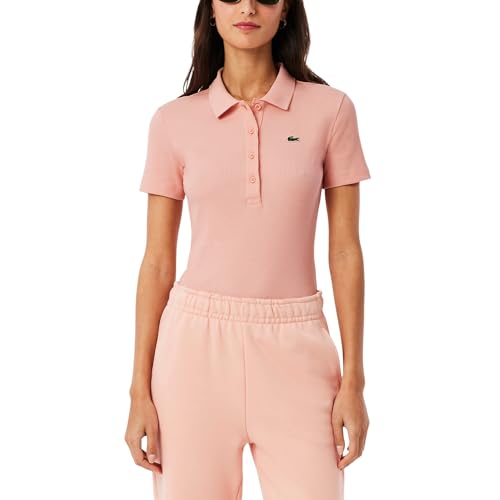 Lacoste Women's Slim Fit L.12.D Ribbed Cotton Polo Shirt, Miami, 4 by Lacoste - Used condition - US$61.12