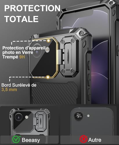 Protection iPhone 17e/16e antichoc pour chantier et randonnée avec support intégré