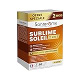 Santarome Bio - Sublime Soleil 2 en 1 - Autobronzant & Préparateur Solaire - Complément alimentaire solaire - Caroténoïdes & Plantes - Offre spéciale 2 mois - 60 gélules - France