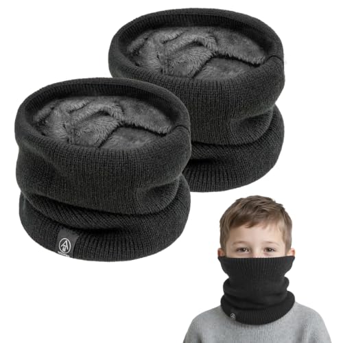 SEFIRST 2 Pcs Tour de Cou pour Enfant, Polaire Cache Cou,Coupe-Vent Chaleur