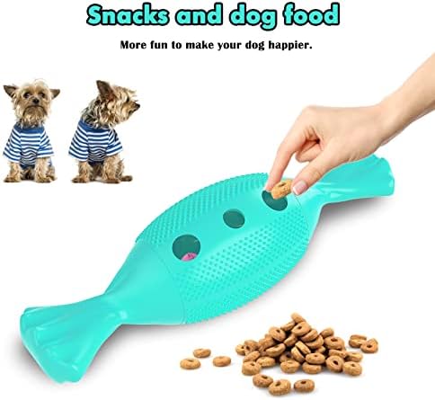 Amazon Brand - Umi Dog Chew Toys for Aggressive Chewers, Candy Squeaky Puppy Dog Toys, Multifunctional Teeth Cleaning and Gum Massage Toys for Puppy Small Medium Dogs Cats