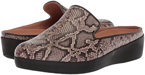Fitflop Women's Superskate Slip-On Mule Sneaker, Taupe Snake, 7 M Us #TOP6