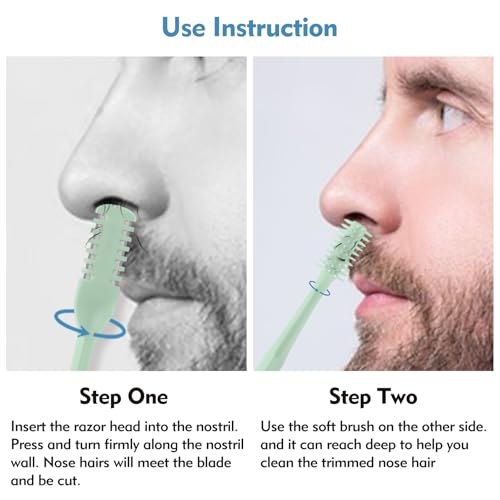 Image of 5Pcs 2-in-1 Nasal Hair Cutter, Double Sided Nose Hair Cutter, Portable 360 Rotating Manual Nose Hair Trimmer for Men and Women, Colorful