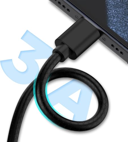 Image of [2Pack 10ft] Cable Compatible with iPhone 15 Pro, USB C Type Cable,USB A to Type C Compatible with Samsung Galaxy S9 S10 S8 Plus-Black