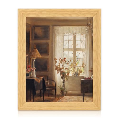 Brivoria Framed Canvas Wall Art Vintage Decor, Realistic Scandinavian Interior