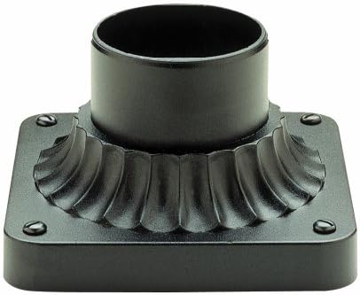 TRANS GLOBE Lighting 100 BK Outdoor Canby 5.5" Post Base Mount, Black, 3" Diameter at mounting Bracket