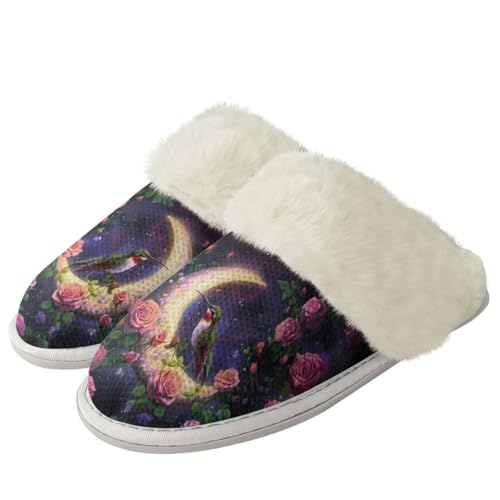 Memory Foam Slippers for Women Comfy Lightweight House Slippers Indoor Warm Winter Fluffy House Shoes