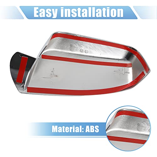 X Autohaux 1 Pair Car Exterior Chrome Plated Mirror Cover Top Half Mirror Cover Cap Overlay For Gmc Terrain 2010-2017 For Chevrolet Equinox 2010-2017 #TOP4
