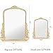 Vintage Makeup Mirror, Vanity Desk Mirror Antique Traditional Tabletop Mirror, Standing, Hang or Wall Mounted, Adjustable Dress-up Mirror, Gold Decor Mirror for Living Room,Bedroom (gold, 12*9.8 in)